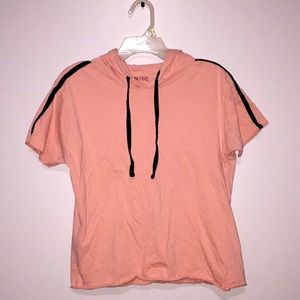 Crop top including a hoodie